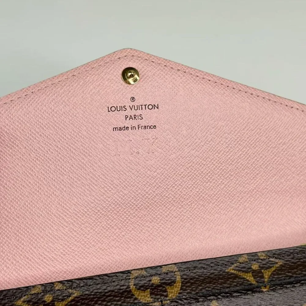 Louis Vuitton Monogram Canvas Wallet with Classic LV Logo Design